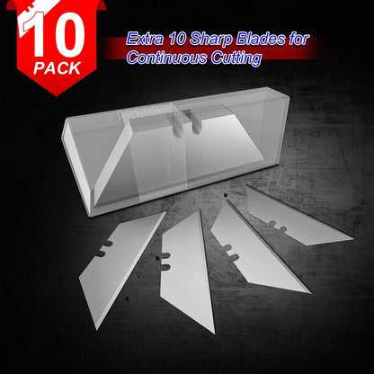 Box Cutter Utility Knife Paper Craft Tool with 10 Blades