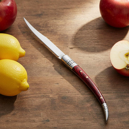 Rite Edge 5″ Spanish Folding Fruit Knife – Slim Pocket Knife with Stainless Steel Blade, Pakkawood Handle & Bolster for Peeling, Food Prep, Travel, and Everyday Carry (EDC)