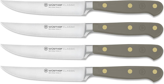 WÜSTHOF Classic Velvet Oyster 4 Piece Steak Knife Set