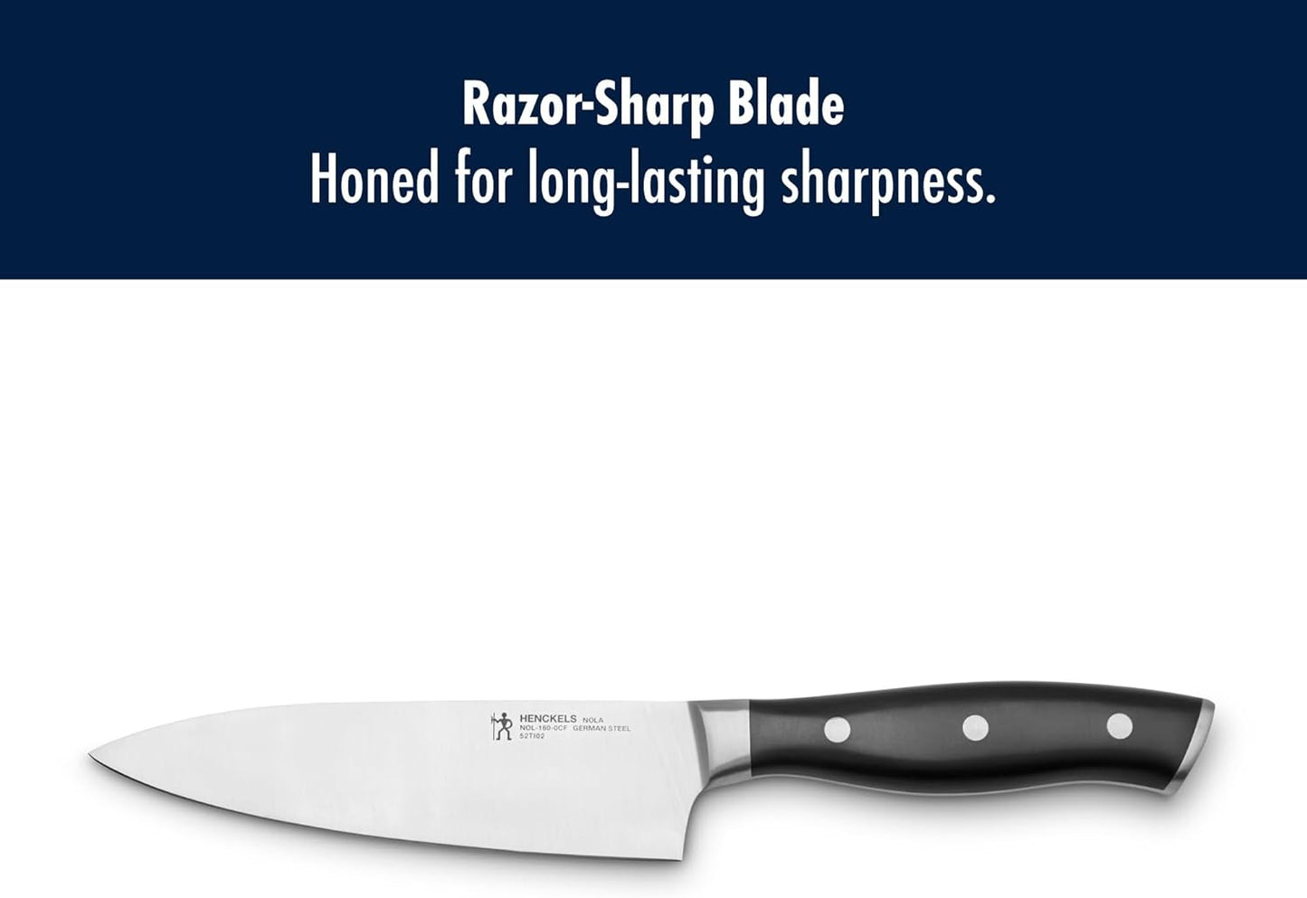 x EMERIL Lagasse The Nola Collection Razor-Sharp German 8-inch Chef's Knife,Made in Company-Owned German Factory with Special Formula Steel perfected for almost 300 Years, Dishwasher Safe
