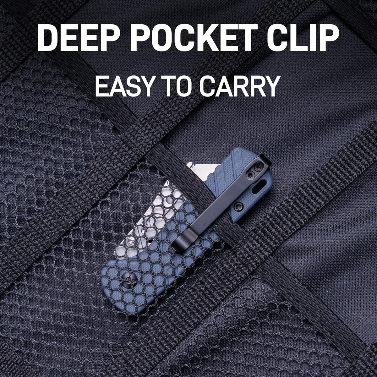 Boxer Folding Utility Knife, Small EDC Knife with G10 Handle, Includes 10PCS Total Blades(J1967 Blue)