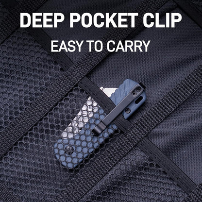 Boxer Folding Utility Knife, Small EDC Knife with G10 Handle, Includes 10PCS Total Blades(J1967 Blue)