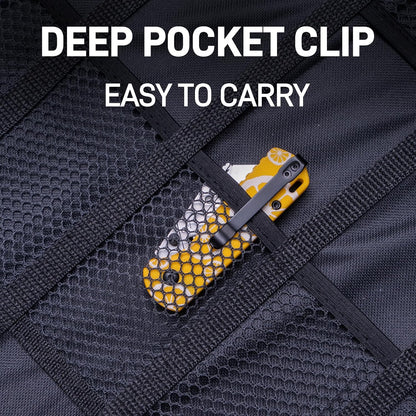 Boxer Folding Utility Knife, Small EDC Knife with G10 Handle, Includes 10PCS Total Blades(J1967 Blue)