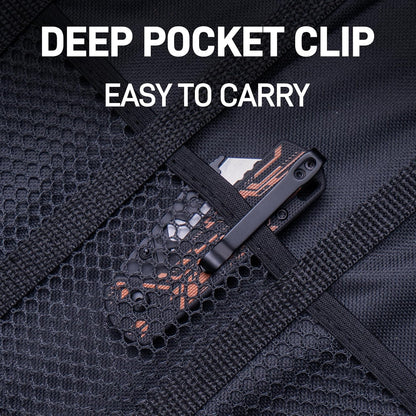 Boxer Folding Utility Knife, Small EDC Knife with G10 Handle, Includes 10PCS Total Blades(J1967 Blue)