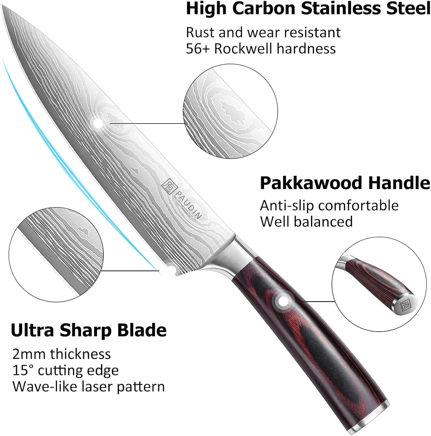 Brisket Knife, 12 Inch Carving Knife Stainless Steel Brisket Slicing Knifes with Granton Edge for Meat Cutting, Roasts, BBQ, Turkey - Grilling Gifts for Men