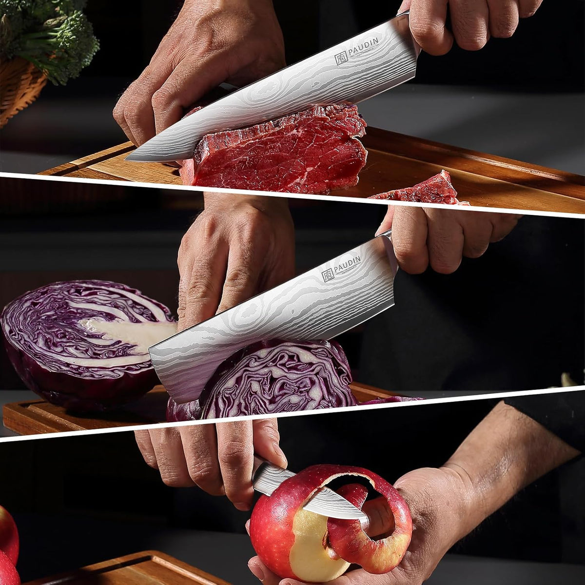 Brisket Knife, 12 Inch Carving Knife Stainless Steel Brisket Slicing Knifes with Granton Edge for Meat Cutting, Roasts, BBQ, Turkey - Grilling Gifts for Men