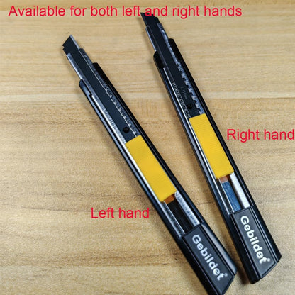 5pcs Right and Left Hand Stainless Steel Lockable Cutter Knife / 9mm Snap Off Blades / 30 Degree Foil Knife/Utility Knife/Graphic Knife/Great for Foils, Wallpaper, Crafts, Cartons