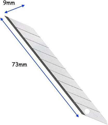 5pcs Right and Left Hand Stainless Steel Lockable Cutter Knife / 9mm Snap Off Blades / 30 Degree Foil Knife/Utility Knife/Graphic Knife/Great for Foils, Wallpaper, Crafts, Cartons