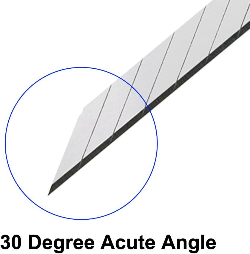 5pcs Right and Left Hand Stainless Steel Lockable Cutter Knife / 9mm Snap Off Blades / 30 Degree Foil Knife/Utility Knife/Graphic Knife/Great for Foils, Wallpaper, Crafts, Cartons
