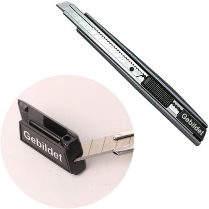 5pcs Right and Left Hand Stainless Steel Lockable Cutter Knife / 9mm Snap Off Blades / 30 Degree Foil Knife/Utility Knife/Graphic Knife/Great for Foils, Wallpaper, Crafts, Cartons