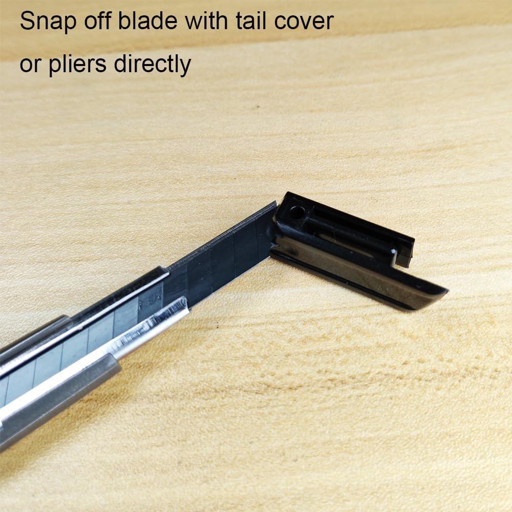 5pcs Right and Left Hand Stainless Steel Lockable Cutter Knife / 9mm Snap Off Blades / 30 Degree Foil Knife/Utility Knife/Graphic Knife/Great for Foils, Wallpaper, Crafts, Cartons
