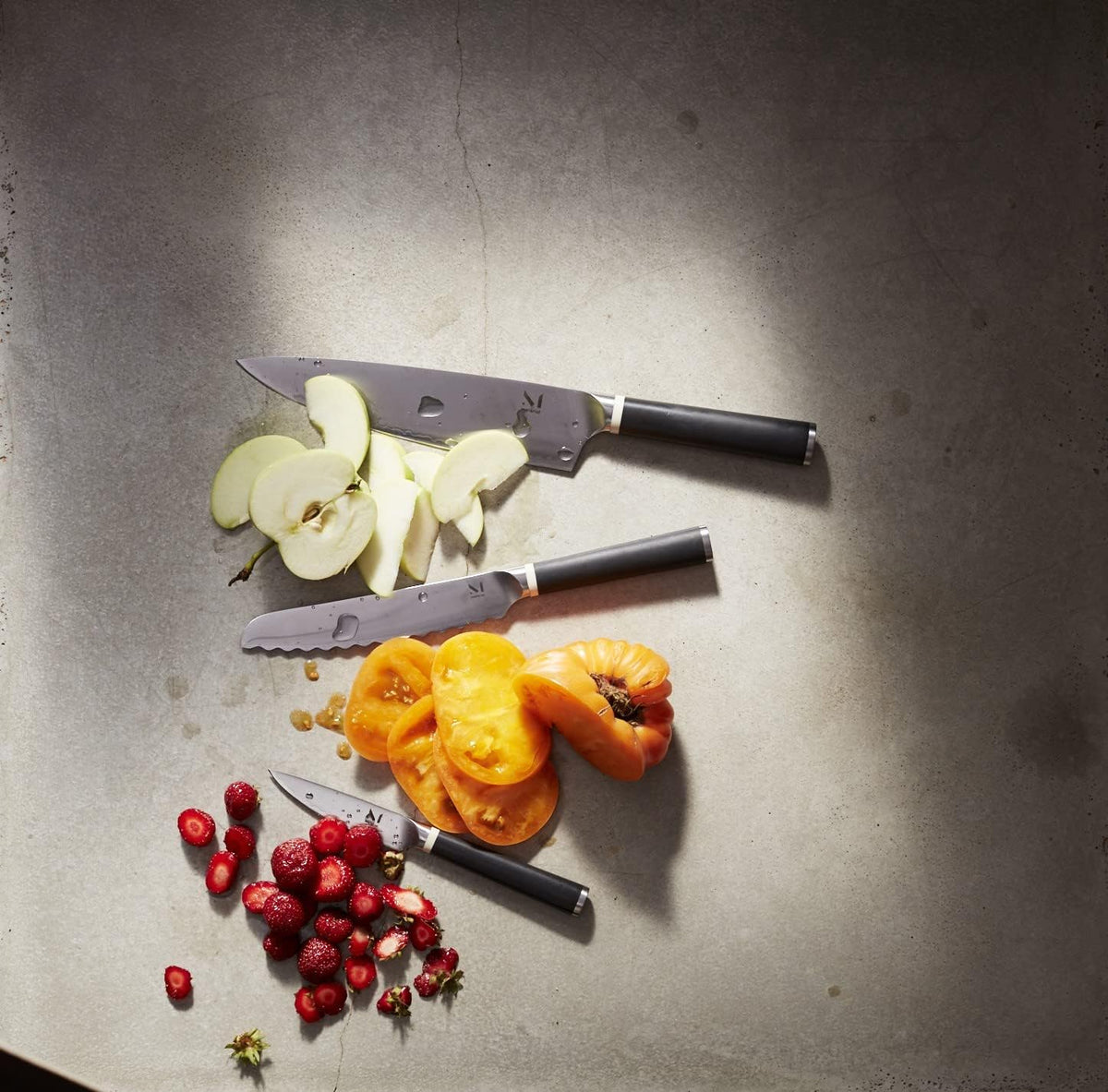 Serrated Bread Knife 6", Bread Knife for Homemade Bread, Serrated Kitchen Knife, Carbon Stainless Steel Santoku-Inspired Blade, Razor-Sharp addition to your Chef Knife Set, Almost Black