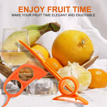 Orange Peeler Citrus Peel Cutter Plastic Easy Fruit Vegetable Slicer Lemon Peeler Opener Remover Kitchen Accessory Knife Cooking Tool Kitchen Gadgets Peelers (Style B)