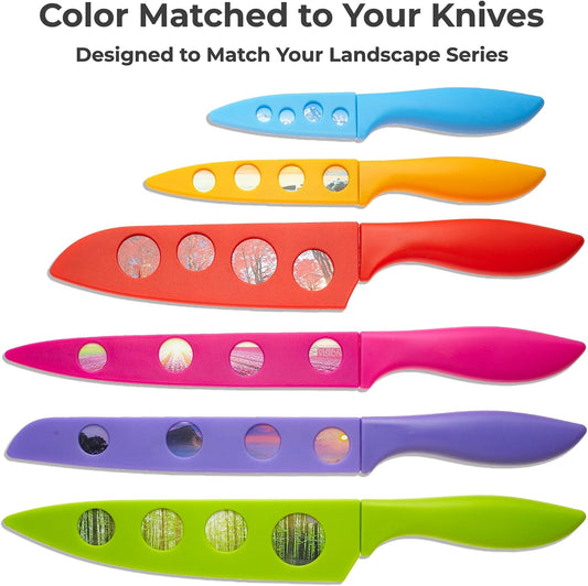 Landscape BladeKeepers, 6 Color-Matched Knife Blade Covers | Six protective color-matched knife guards designed specifically for Landscape Knife Set; knives sold separately