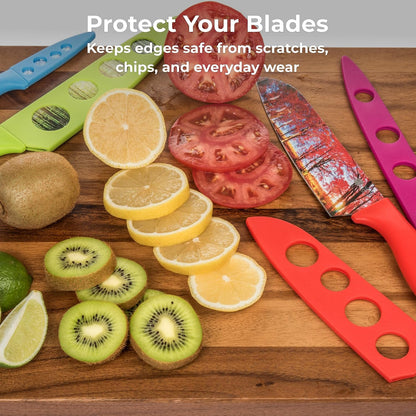 Landscape BladeKeepers, 6 Color-Matched Knife Blade Covers | Six protective color-matched knife guards designed specifically for Landscape Knife Set; knives sold separately