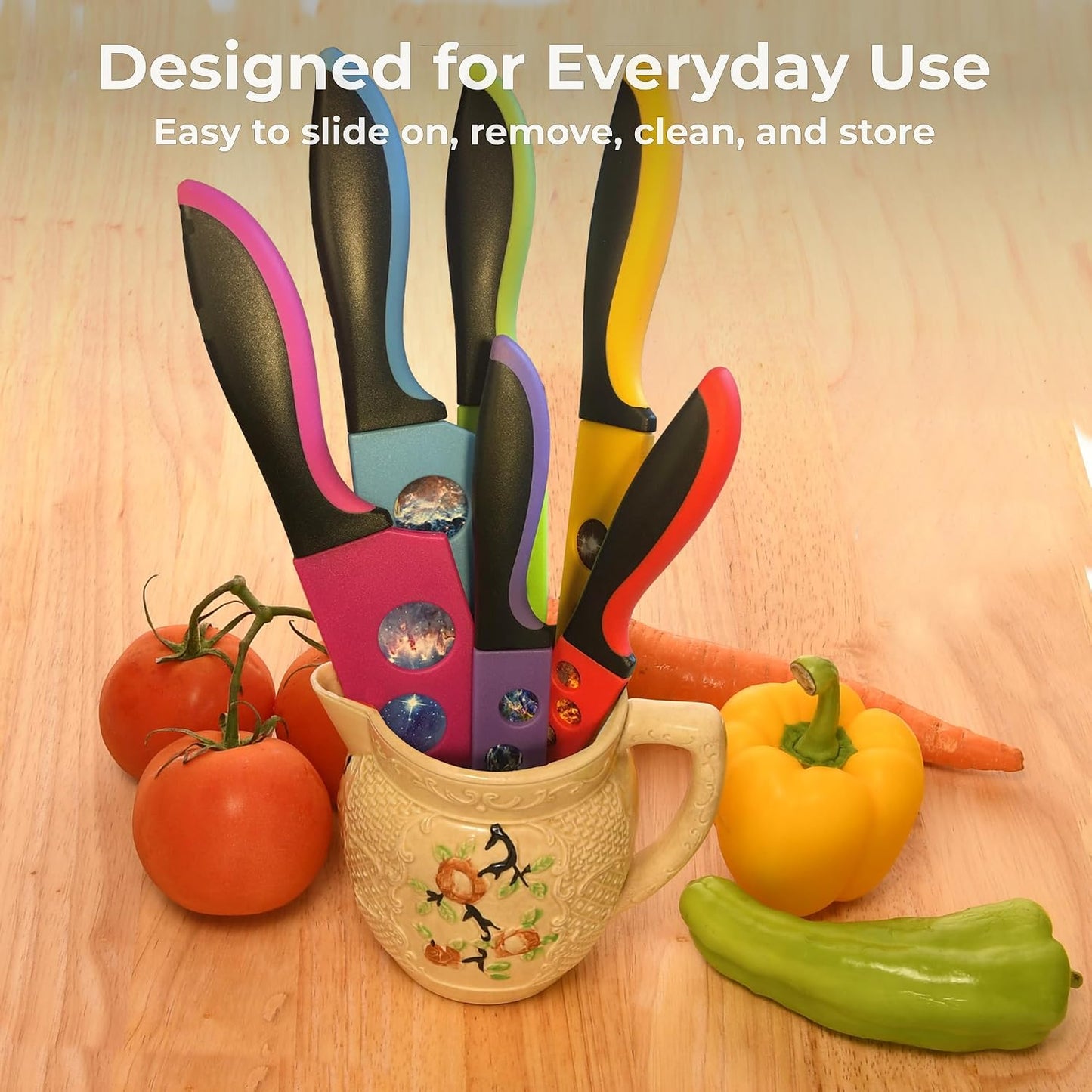 Landscape BladeKeepers, 6 Color-Matched Knife Blade Covers | Six protective color-matched knife guards designed specifically for Landscape Knife Set; knives sold separately