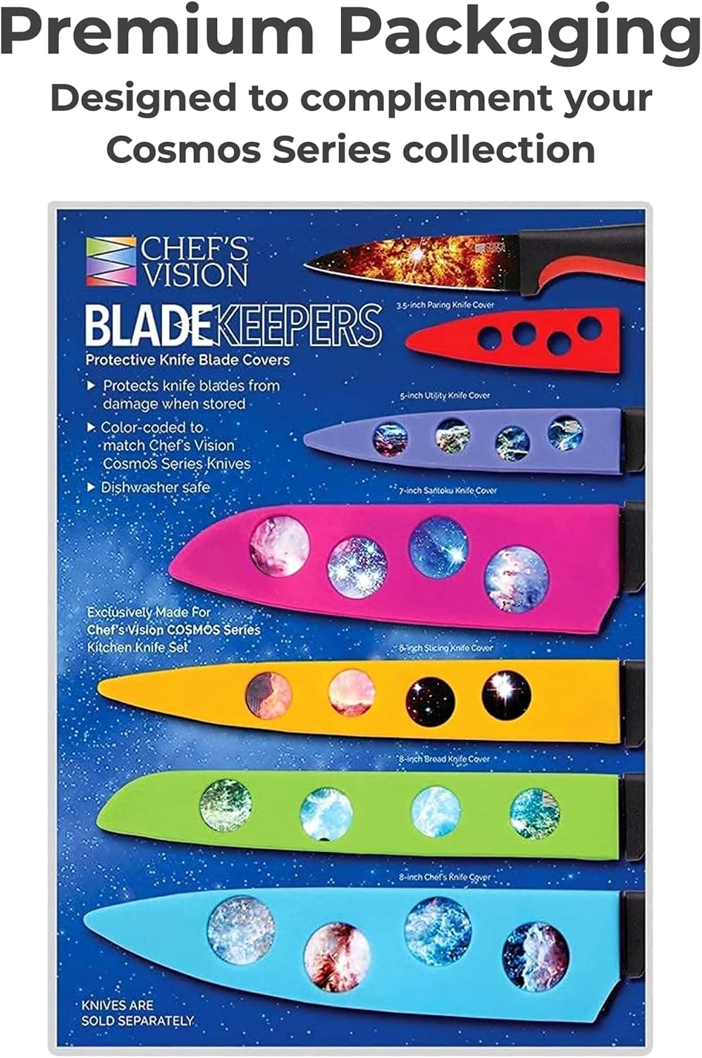 Landscape BladeKeepers, 6 Color-Matched Knife Blade Covers | Six protective color-matched knife guards designed specifically for Landscape Knife Set; knives sold separately