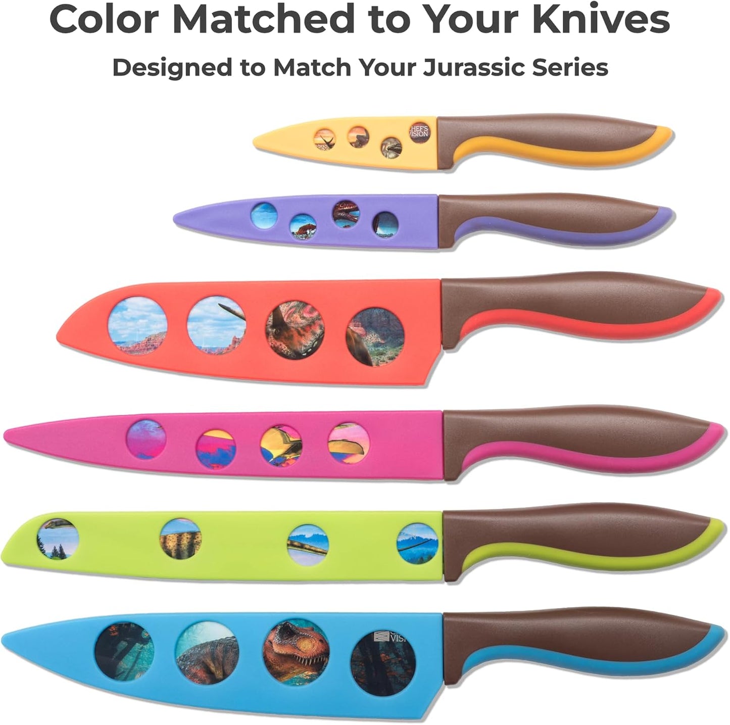 Landscape BladeKeepers, 6 Color-Matched Knife Blade Covers | Six protective color-matched knife guards designed specifically for Landscape Knife Set; knives sold separately
