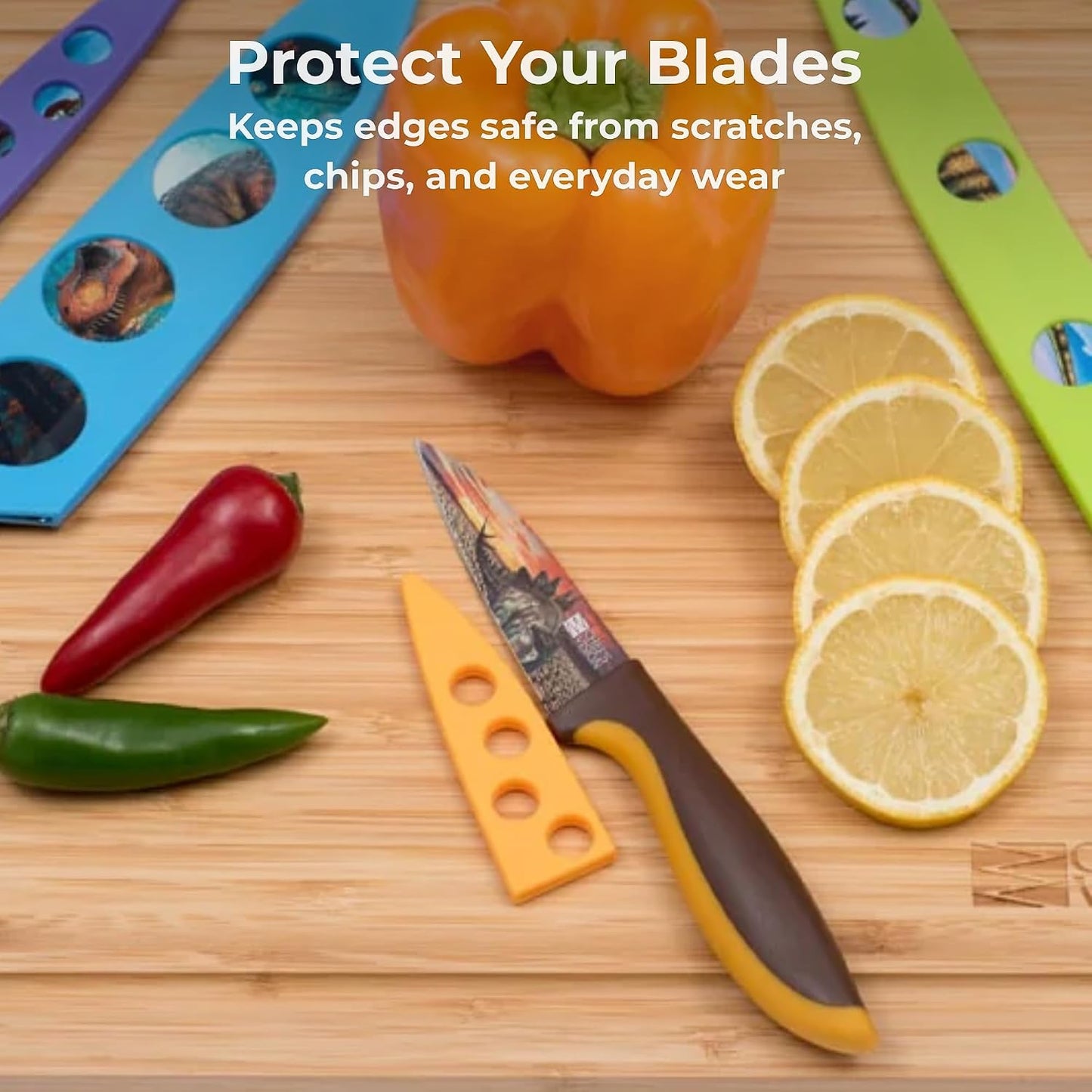 Landscape BladeKeepers, 6 Color-Matched Knife Blade Covers | Six protective color-matched knife guards designed specifically for Landscape Knife Set; knives sold separately