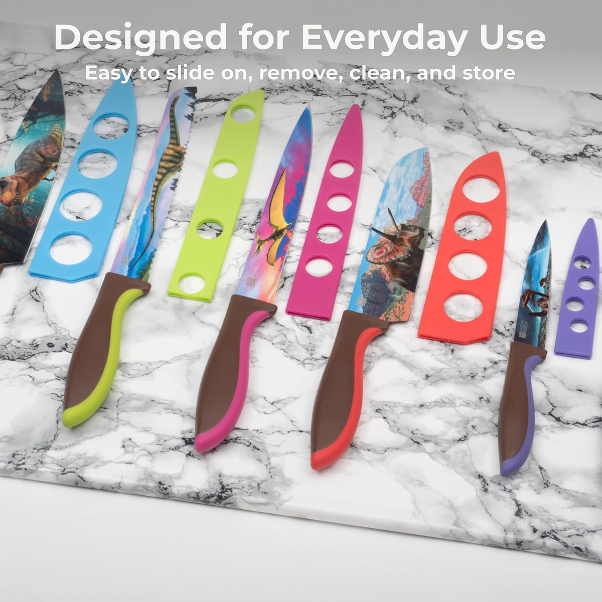 Landscape BladeKeepers, 6 Color-Matched Knife Blade Covers | Six protective color-matched knife guards designed specifically for Landscape Knife Set; knives sold separately