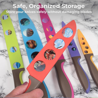 Landscape BladeKeepers, 6 Color-Matched Knife Blade Covers | Six protective color-matched knife guards designed specifically for Landscape Knife Set; knives sold separately
