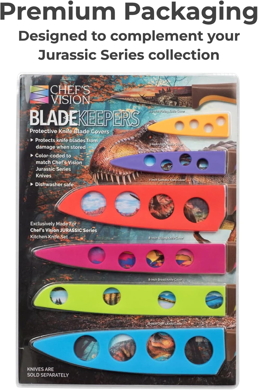 Landscape BladeKeepers, 6 Color-Matched Knife Blade Covers | Six protective color-matched knife guards designed specifically for Landscape Knife Set; knives sold separately