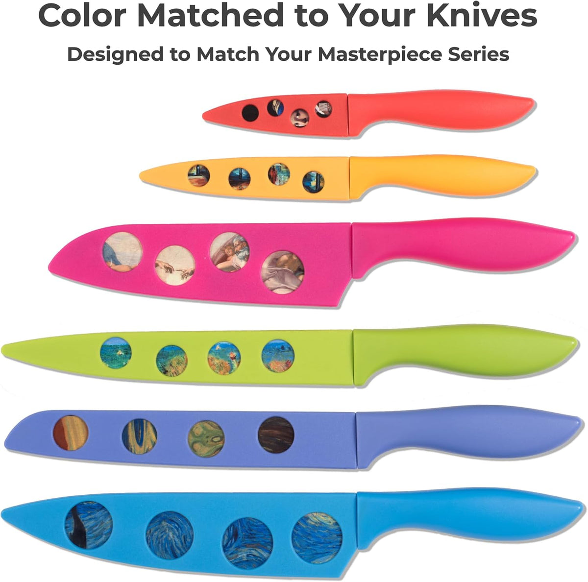 Landscape BladeKeepers, 6 Color-Matched Knife Blade Covers | Six protective color-matched knife guards designed specifically for Landscape Knife Set; knives sold separately