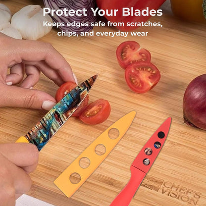 Landscape BladeKeepers, 6 Color-Matched Knife Blade Covers | Six protective color-matched knife guards designed specifically for Landscape Knife Set; knives sold separately
