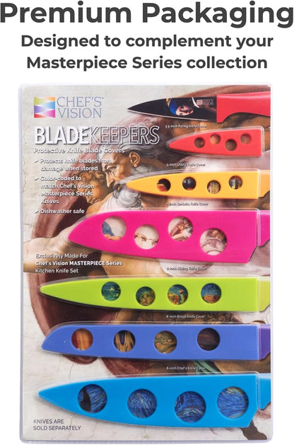 Landscape BladeKeepers, 6 Color-Matched Knife Blade Covers | Six protective color-matched knife guards designed specifically for Landscape Knife Set; knives sold separately