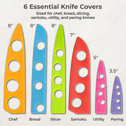 Landscape BladeKeepers, 6 Color-Matched Knife Blade Covers | Six protective color-matched knife guards designed specifically for Landscape Knife Set; knives sold separately