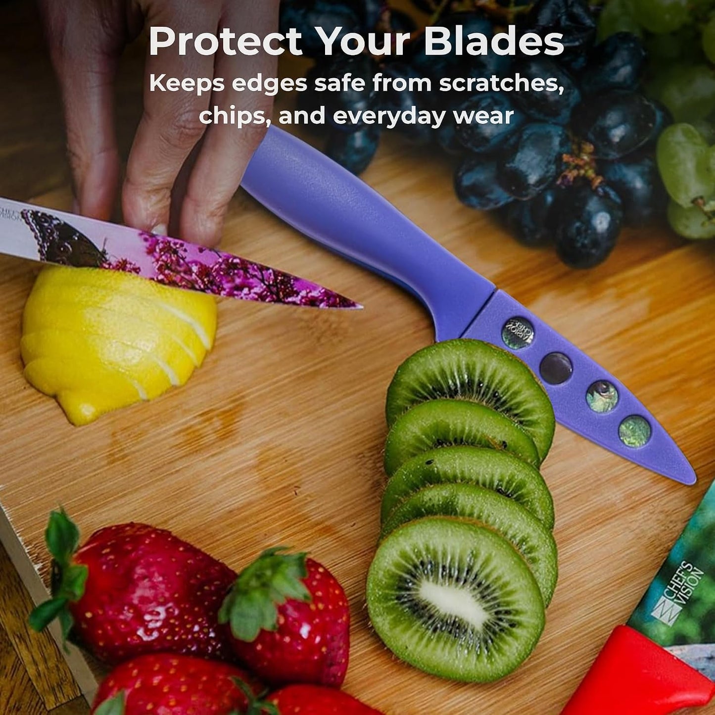 Landscape BladeKeepers, 6 Color-Matched Knife Blade Covers | Six protective color-matched knife guards designed specifically for Landscape Knife Set; knives sold separately