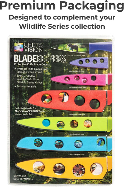 Landscape BladeKeepers, 6 Color-Matched Knife Blade Covers | Six protective color-matched knife guards designed specifically for Landscape Knife Set; knives sold separately