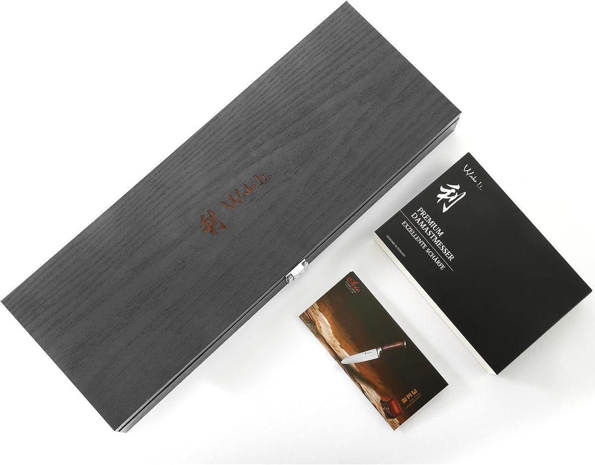 Nitoko Nakiri Vegetable Knife, 6.7-Inch VG10 Damascus, G10 Handle