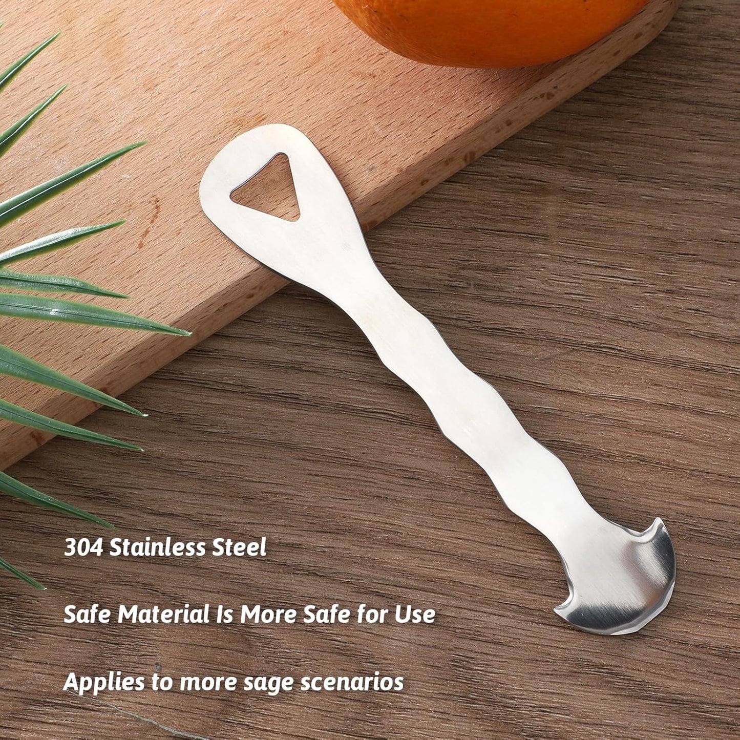 Stainless Steel Orange Peeler Tool, Multi-Functional Citrus Peeler Tool, Ergonomic Safe Cutter & Slicer, Fruit Skin Remover for Oranges, Grapefruits, Lemons