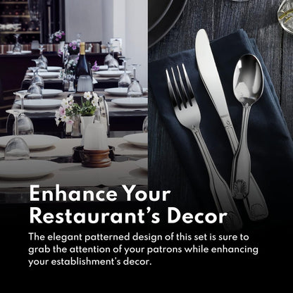 Slimline Pattern 18/0 Stainless Steel Oyster Fork, 5.4-Inch, Set of 12, Commercial Grade