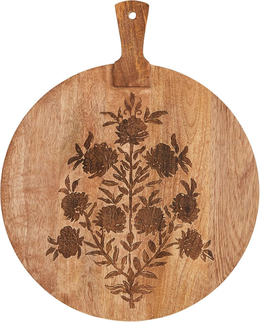 Block Print Circle Board; 18 1/2" x 15"