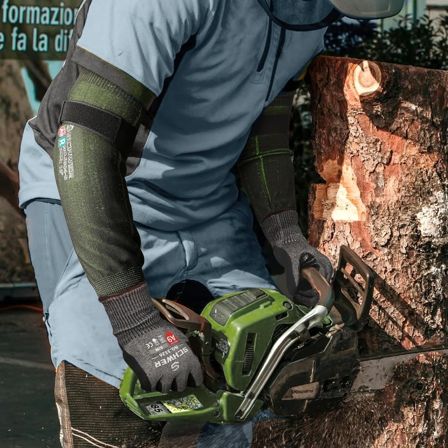 PRO-SKIN ANSI A9 Cut Resistant Arm Sleeves for Men & Women S904-B, Puncture Resistant Arm Protectors for High Risk Work, UPF50+ UV Protection Cooling Gardening Sleeves, Bulk Orders Available