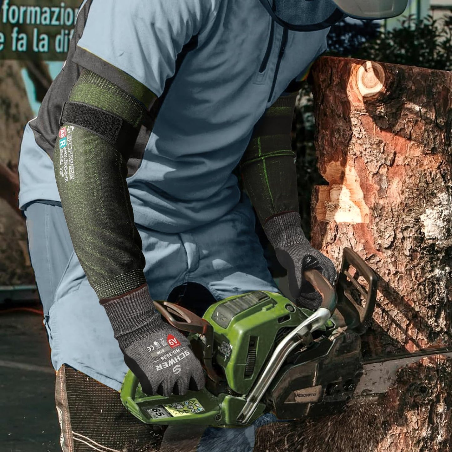 PRO-SKIN ANSI A9 Cut Resistant Arm Sleeves for Men & Women S904-B, Puncture Resistant Arm Protectors for High Risk Work, UPF50+ UV Protection Cooling Gardening Sleeves, Bulk Orders Available