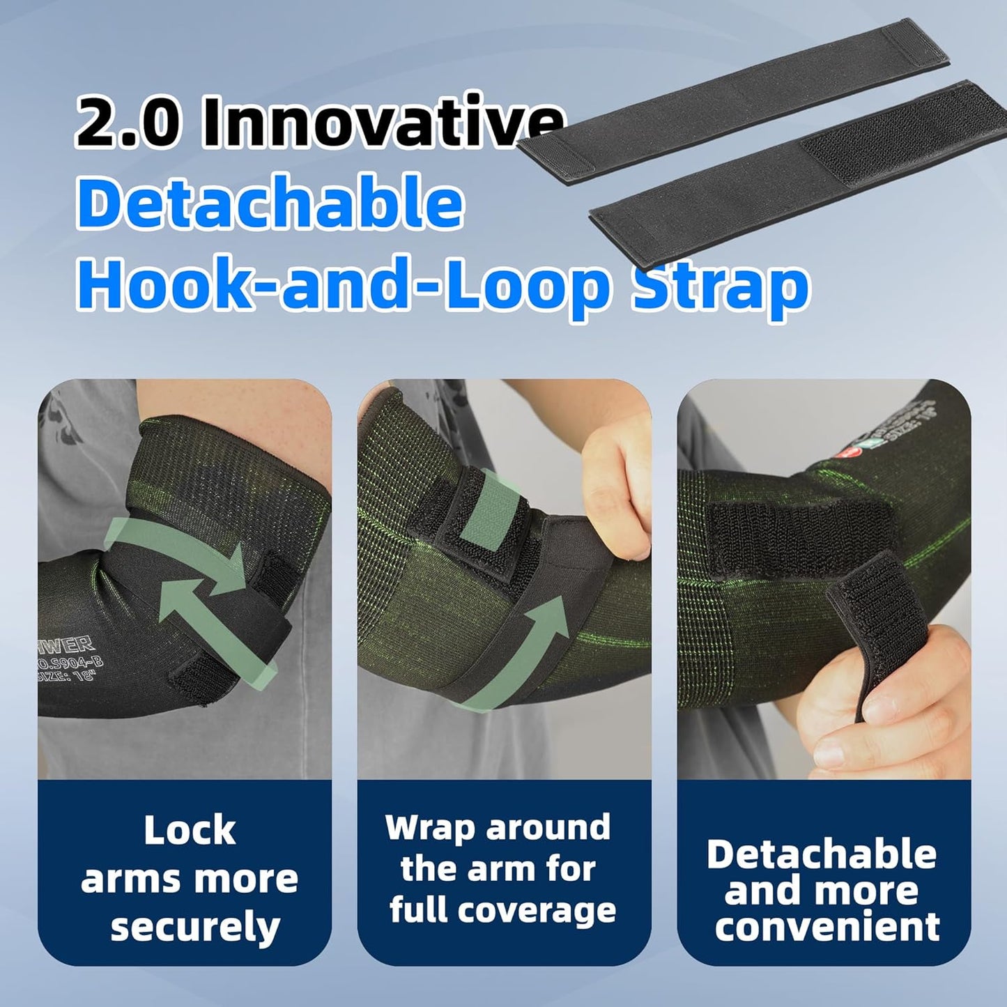 PRO-SKIN ANSI A9 Cut Resistant Arm Sleeves for Men & Women S904-B, Puncture Resistant Arm Protectors for High Risk Work, UPF50+ UV Protection Cooling Gardening Sleeves, Bulk Orders Available