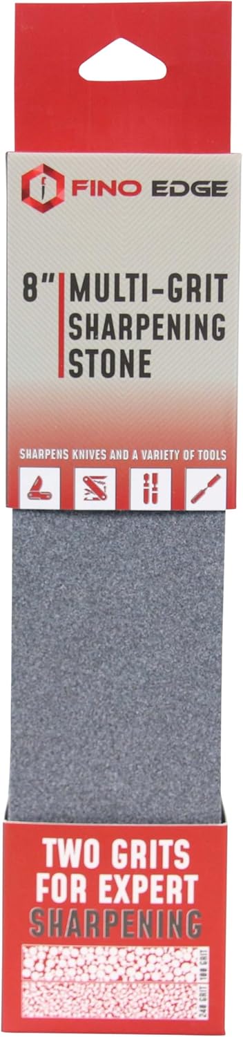 Multi-Grit Sharpening Stone - 2 Stage Ceramic Whetstone Knife Sharpener For Blade Care, Dual Surface Portable Knife Sharpener Stone For Kitchen Tools, 8 Inch