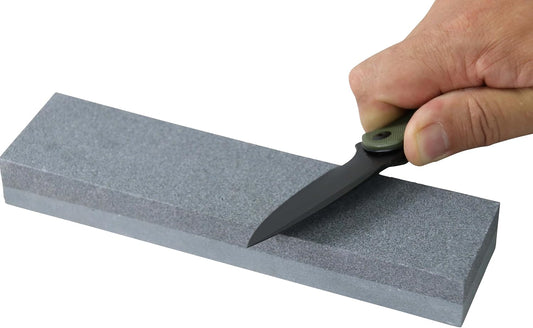 Multi-Grit Sharpening Stone - 2 Stage Ceramic Whetstone Knife Sharpener For Blade Care, Dual Surface Portable Knife Sharpener Stone For Kitchen Tools, 8 Inch