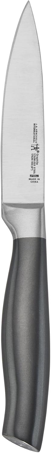 Graphite Razor-Sharp 4-inch Paring Knife, German Engineered Informed by 100+ Years of Mastery, Gray