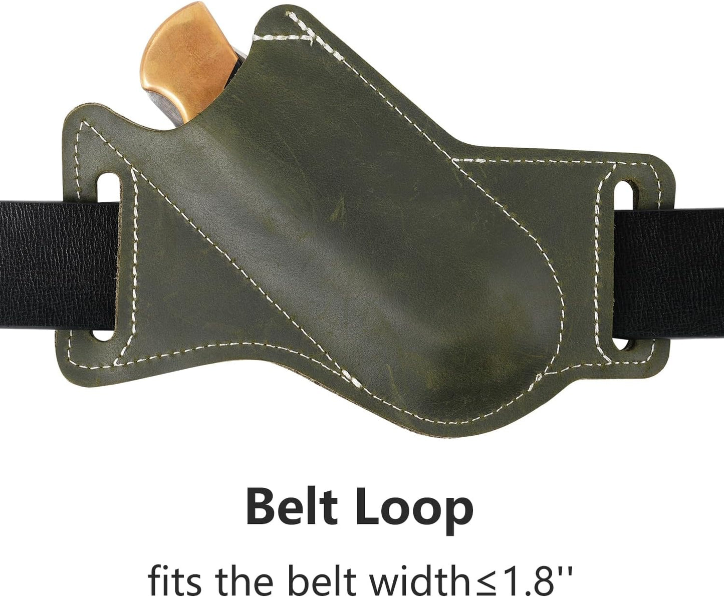 Horizontal Carry Leather Knife Sheath | 5.5", Everyday Carry, For Leatherman, EDC Belt Pouch, For Pocket Folding Knives