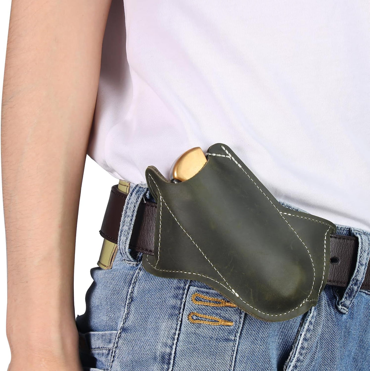 Horizontal Carry Leather Knife Sheath | 5.5", Everyday Carry, For Leatherman, EDC Belt Pouch, For Pocket Folding Knives