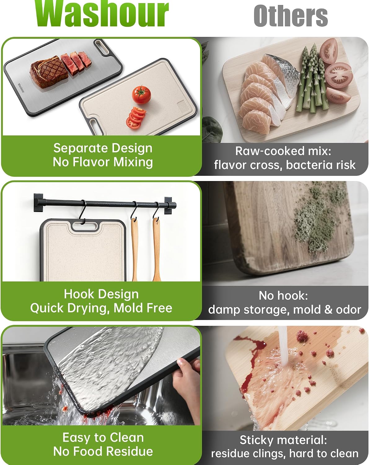 Titanium Cutting Board for Kitchen 16" x 11", 2-in-1 Cutting Mat