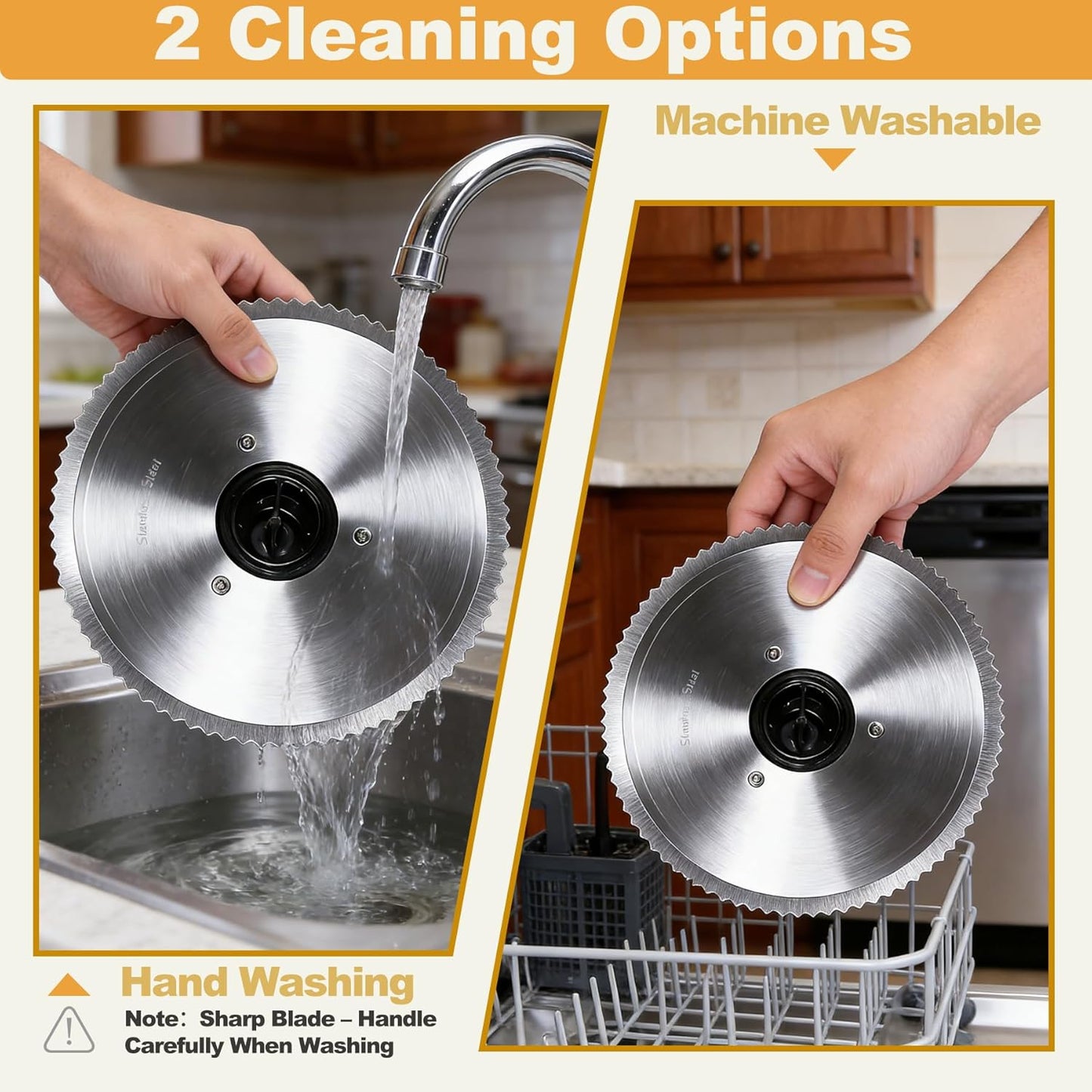 Professional Stainless Steel Electric Meat Slicer Food & Vegetable Cutter with Removable 7.5" Blade - Adjustable Knob for Thickness - Anti Slip Rubber Feet - Sliver (7.5")