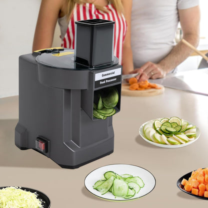 3 In 1 Electric Vegetable Chopper,Commercial Vegetable Dicer Chopper with Cooling Fan Multifunctional Chopper Vegetable Cutter Slicer Dicer Machine for Onions, Carrots, Cucumbers, Diced Ham Processed