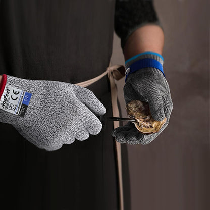 Cut Resistant Gloves Food Grade & Stainless Steel Mesh for Oyster Shucking Butcher Kitchen Meat and Fish Slicing