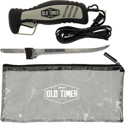 Electric Fillet Knife with Rechargeable Battery, 8" Blade, High Carbon Stainless Steel, For Fishing, Filleting, and Outdoors