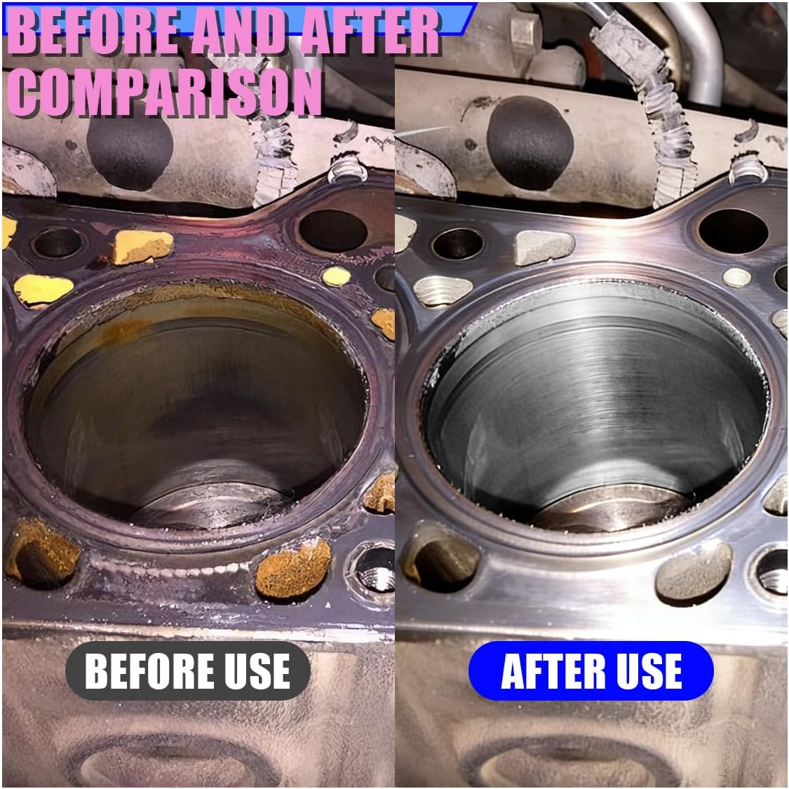 Adjustable Engine Cylinder Hone Tool, 1-1/4" to 3-1/2" Bore | 3-Stone 220 Grit Deglazer, Auto Bore Grinding, Cylinder Wall Honing Tool, Brake Piston Repair, Spring Loaded Tension Claws